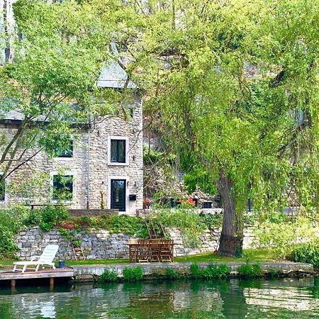 Pieds Dans L'Eau Private Wellness Bordure De Meuse Vila Lustin Exterior foto