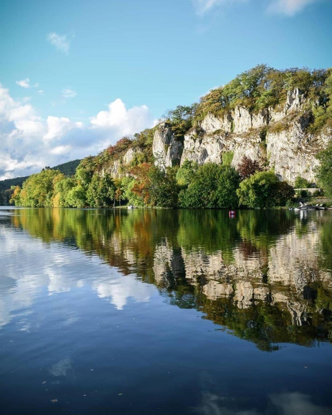 Pieds Dans L'Eau Private Wellness Bordure De Meuse Vila Lustin Exterior foto