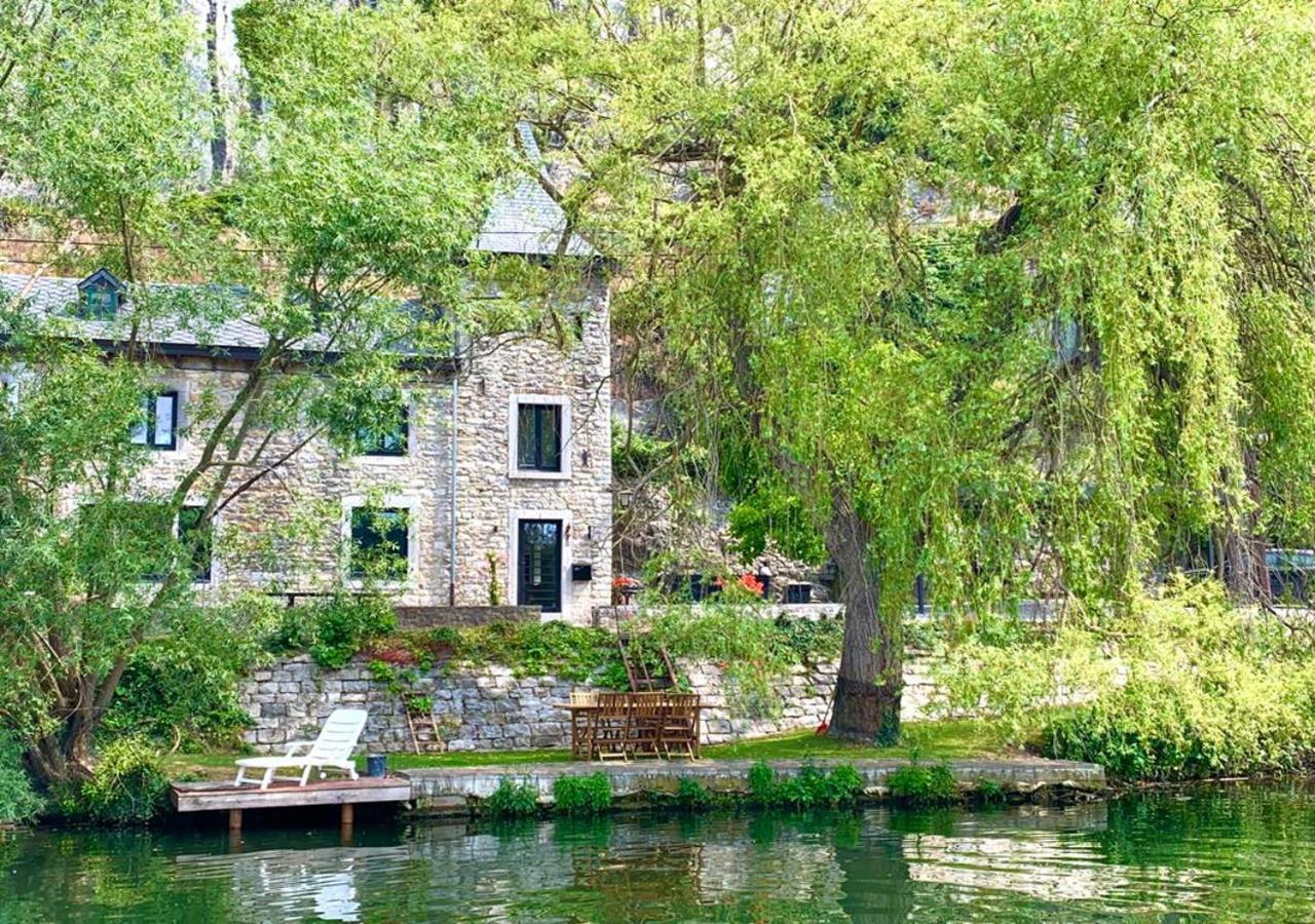 Pieds Dans L'Eau Private Wellness Bordure De Meuse Vila Lustin Exterior foto